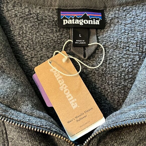 New! Patagonia Men's Woolie Fleece Pullover in Forge Gray Size Large NWT - Picture 7 of 14